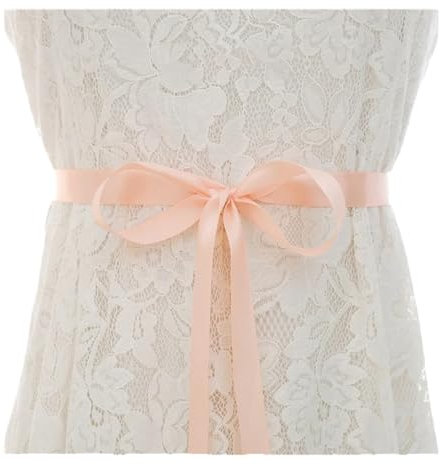 Dcvmvmn Ceinture faite à la main avec perles et strass pour demoiselle d'honneur, robes de mariée, ceintures en cristal, rose poudré, Rose gold Applique