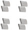 Gatuida 4 Sätze Schweißabsorbierende Maske Maskeneinlagen Waschbarer Maskenbezug -Liner Maskenabdeckungen Wiederverwendbare Einlagen Maskenteile Baumwolle Grey 2 Stück * 4