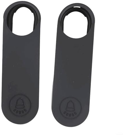Per Nest Campanello Senza Fili Silicone Cover Set di 2 Accessori Essenziali per La Tua Casa (nero)