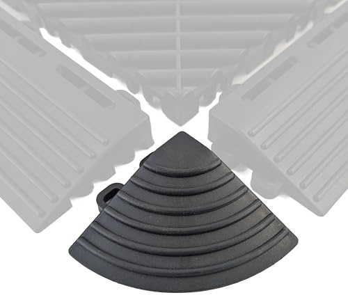 RAMROXX Performance Bodenfliesen Garagenboden Floor Ecke Eckteil Schwarz