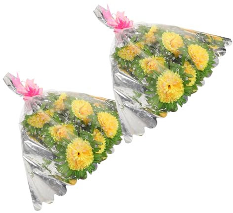 GHMYU Artificial Plants Cementerio Flores Artificiales Set 2pcs Memorial Faux Boux Bouquet Flores de tumbas para Cementerio Cementerio Flores y disposición Floral Flowers