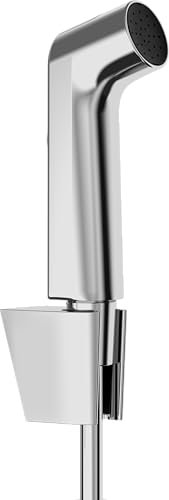 hansgrohe Doccetta bidette S con 1 tipo di getto a risparmio idrico (EcoSmart), incl. supporto doccia e flessibile doccia 1,25 m, senza valvola d'arresto, per acqua calda, cromo, 29238000