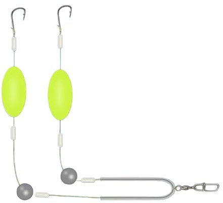 5 Stück Pompano Vorfach, Double Hook Reverse Bottom Rig, Doppelhaken Mit Umgekehrtem Boden, Verhedderungssicheres Split Haken Design Für Süßwasser Und Salzwasser