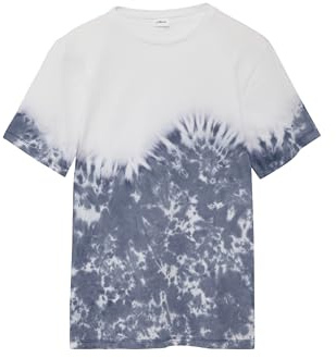 s.Oliver T-Shirt mit Batikmuster und überschnittenen Schultern