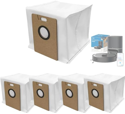 Set di 4 sacchetti di ricambio per aspirapolvere robot con tappo RV30 Max Plus / RV30 / RV20 Max Plus / RV20