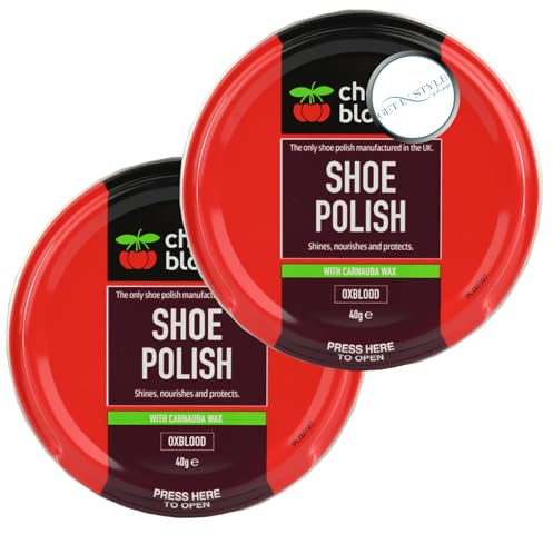 GETINSTYLE SHOP 2x 40g Shoe Polish Oxblood Core Cherry Blossom
