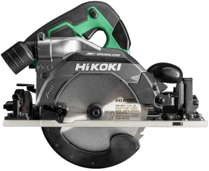 HiKOKI C3606DUMW2Z 36V Brushless 165mm Cordless Circular Saw with 66 mm Cutting Depth and Guide Rail Compatible baseplate - Body Only with CAse