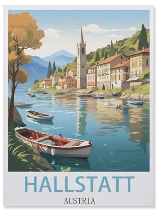 Jigsaw Puzzles 1000 Pieces Paper Assembling Picture，Hallstatt Austria，Adults Games Educational Toys（50x70cm）-ET81