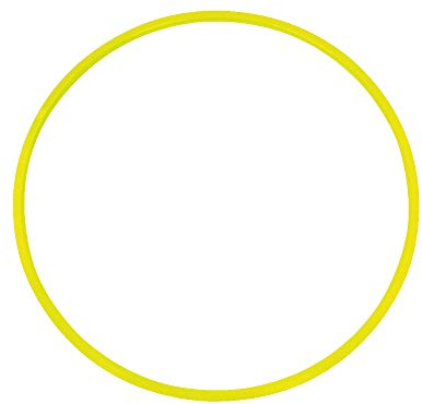 Grevinga® Gymnastikreifen aus Kunststoff (Gelb,70 cm)