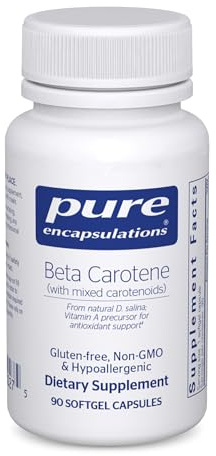 Pure Encapsulations Beta Carotene (with Mixed Carotenoids) | Hypoallergenic Antioxidant and Vitamin A Precursor Supplement | 90 Softgel Capsules