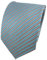 TigerTie Designer Seidenkrawatte in türkis anthrazit silber grau gestreift