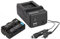 Kit 2 en 1 pour Sony Alpha 58 / SLT-A58K – Batterie pour Sony NP-FM500 / FM500H (1300 mAh) + chargeur 4 en 1 (pour USB, microUSB, 220 V et voiture) avec Displaypad Patona