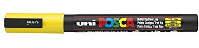 Posca UNI-BALL MARKER PEN PC-3M - YELLOW - SINGLE PEN