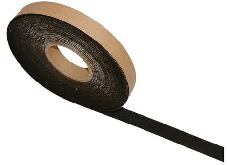 JVCC Felt-06 Polyesterfilz-Klebeband [1 mm dicker Filz]., schwarz, FELT-06