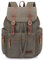 BLUBOON Vintage-Rucksack, Lederbesatz, lässige Büchertasche, Herren, Damen, Laptop, Reiserucksack, Grün , 12 x 17.8 x 6.5 inches