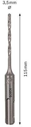 Bosch Professional Hammerbohrer SDS Plus-7X (für Beton und Mauerwerk, 3,5 x 50 x 115 mm, Zubehör Bohrhammer)