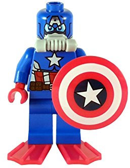 LEGO Marvel Superheroes Scuba Captain America minifigure - super heroes Captain America in Scuba Gear