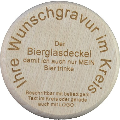 Die Stempel GmbH Bierglasdeckel mit individueller Gravur (1 Stück)