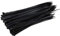 KGS Cable Ties | Nylon Self Locking Plastic Zip Tie Wraps | 100 Pieces per Pack | 250mm x 4.6mm (10 Inch) | Black
