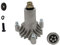SECURA Palier de lame 5-étoile compatible avec Bestgreen BM115B92RB Tracteur de pelouse