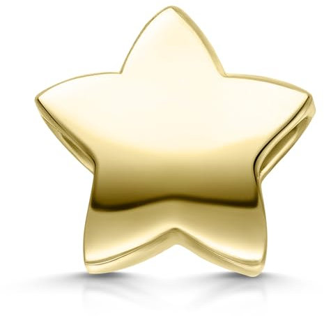 Materia Beads Charms Silber 925 Stern Damen Mädchen Gold vergoldet 627