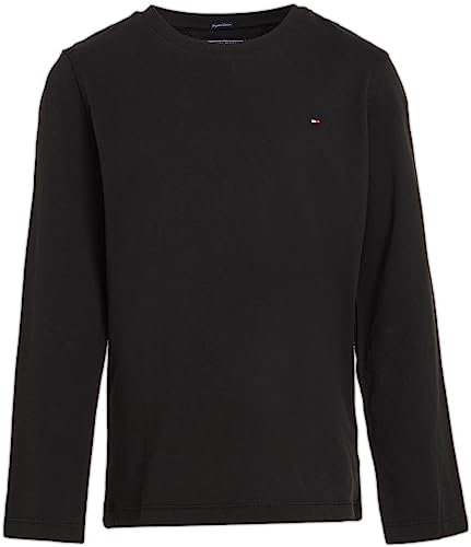 Tommy Hilfiger Jungen Langarmshirt Basic, Schwarz (Meteorite), 7 Jahre