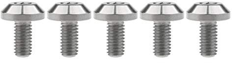 Yaruijia Titanschraube M6x12 15 20 25 30 35mm /M8x15 20 25 30 35 40mm Schirmkopf Inbusschraube für Fahrrad Motorrad Scheibenbremsenteile 5 Stück (M6 x 12 mm, normales Titan)