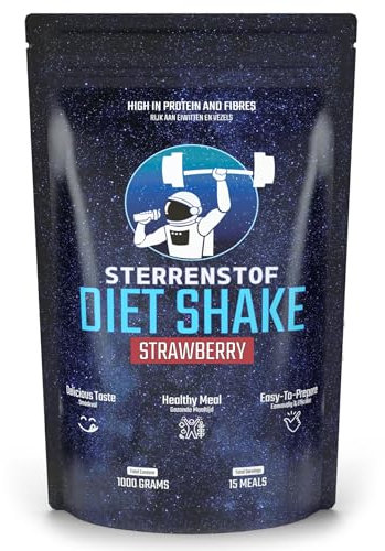 Sterrenstof Diät Shake Mahlzeitersatz – Erdbeere – 15 Shakes pro Dose – 29g Protein pro Mahlzeit, Glutenfrei & Natürlicher Geschmack – Diät Shakes zum Abnehmen