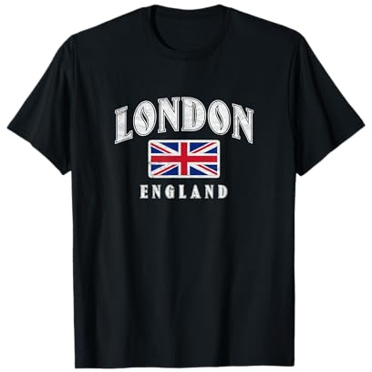 Londres Angleterre Anglais Drapeau britannique Union Jack UK T-Shirt
