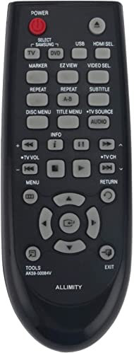 ALLIMITY AK59-00084V Telecomando Sostituisci fit for Samsung DVD Player DVD-C550 DVD-C550/XEE DVD-C550/XEF DVD-C550/XEN DVD-C550/XER DVD-C550K/TSE DVD-D530 DVD-D530/ZF DVD-D530EN DVD-D530XN