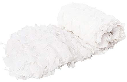 Mdurian Tarnnetz Camouflage Netz Sonnenschutz Tarnung Camo Net für Jagd Camping Dekoration Schutz Zeltschirm Reines Weiß 2m x 3m