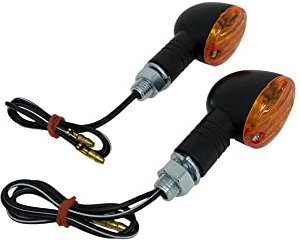 Highway Hawk Blinker Set Mini Cateye schwarz mit E-Prüfzeichen M10 / 12V23W Halogen (2 Stck)