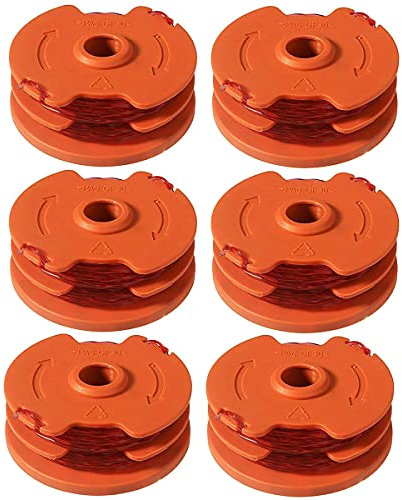 Odashen 6Pack Strimmer Spool Line WX100 Replacement for McGregor MET6032 MET4530 MET3525 Worx WG119E