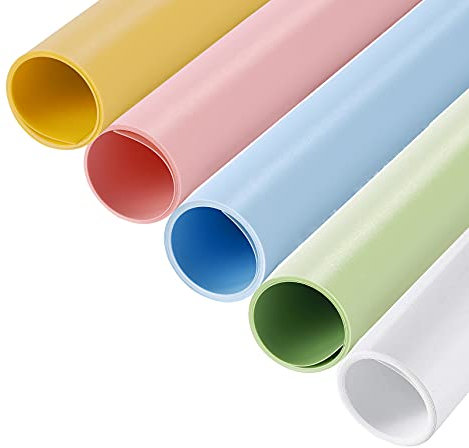 Selens PVC Photography Backdrop Vinyl Background Food Flat Lay 150x70cm White/Green/Grey Blue/Dusty Pink/Yellow Kit for Photo Studio Product Props Tabletop Video Shooting Vlog Waterproof