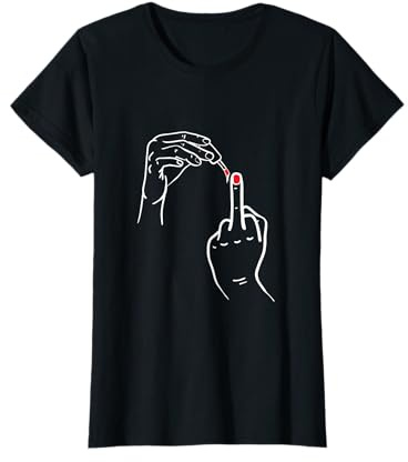 Mittelfinger Statement Frauen Nagellack Beste Freundin T-Shirt