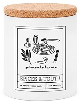 Label'Tour - Pot à épices en porcelaine Epices et Tout