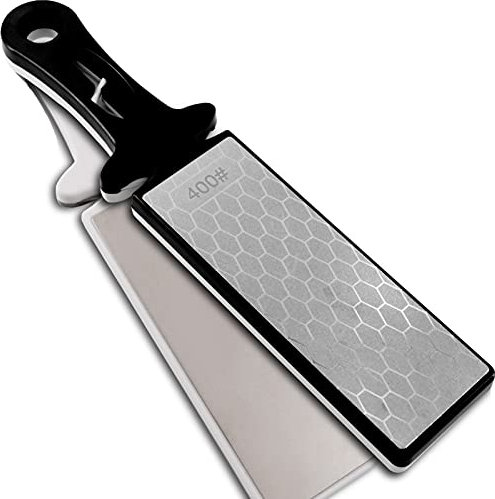 5-in-1-Diamant-Schleifstein Messer- und Scherenschärfer Keramik-Messerschärfer Plattenschärferstange Doppelseitig 400/1000 Körnung Wabenoberfläche Outdoor-Küche-Schleifwerkzeug