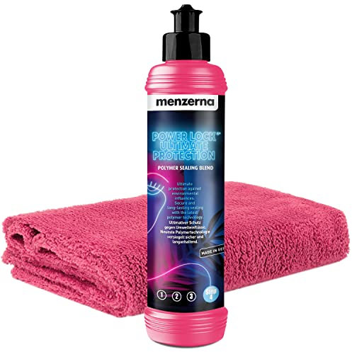detailmate Auto Politur Bundle Wax | Menzerna Lady Line - Power Lock Ultimate Protection 250ml + 1x Mikrofaser Poliertuch | Lady Edition Set Versiegelung für ultimativen Tiefenglanz