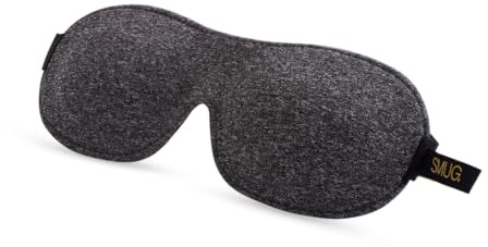 SMUG 100% Blackout Sleep & Eye Mask | Eyelash Extension Friendly | Eye Masks for Sleeping | Sleep Masks for Women & Men | Straps for Dream Comfort & Adjustability | Grey Marl