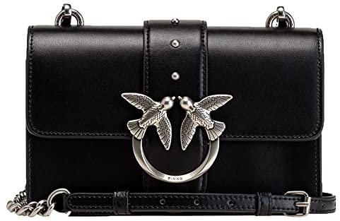 Pinko MINI LOVE BAG ONE SIMPLY, Z99O Schwarz-Old Silver, Damen-Tasche, Einheitsgröße, Schwarz