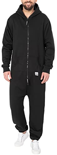Basisstoff Sheeesh Herren Jumpsuit Overall Onesie Einteiler Hausanzug Baumwolle