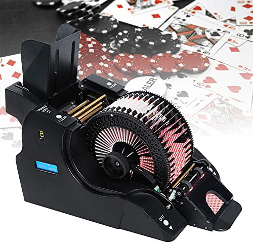 ARWIC Vollautomatischer 2-in-1-Kartenmischer, intelligenter Casino-Poker-Kartenmischer für 8 Decks, Poker-Kartenteilungsmaschine für UNO, Texas Hold'em, Home, Blackjack