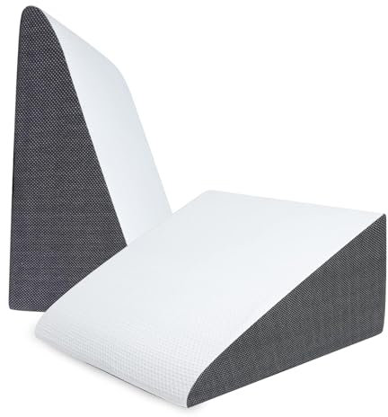 QUINEEHOM Bettkeilkissen zum Schlafen, 30,5 cm Dreiecksbettkeil für Erwachsene, Memory-Schaum-Keil mit waschbarem Bezug, 30-Grad-Dreieck-Kissen-Keil für Säure-Reflux, Knie, Schnarchen