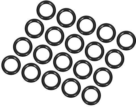 QUARKZMAN 17mm x 12mm x 2,5mm Nitrile Caoutchouc Joints toriques x 20 Pièces Rondes Joint Rondelle pour Robinet Plomberie Réparation Étanchéité Connexion [Noir]