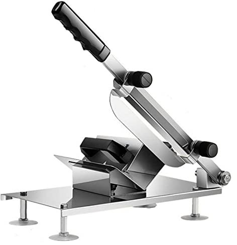 Manual Meat Slicer, Beef Mutton Roll Slicer, Adjustable Thickness, 170mm Extended Alloy Blade, with Meat Cover and Rubber Suction Cup, Suitable for Meat, Hard Vegetables, etc.