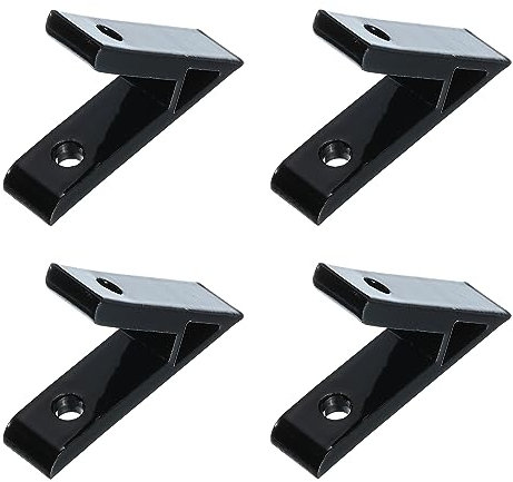 sourcing map 2pcs 45 Degrés Angle Aluminium Profil Coin Supports, Coin Orthèse Joint Connecteurs pour 2020 Série (Noir)