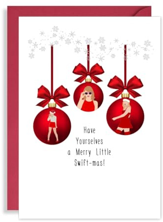 Taylor Swift Christmas Card - Cute Xmas card for a Swiftie! Have a Merry Swiftmas