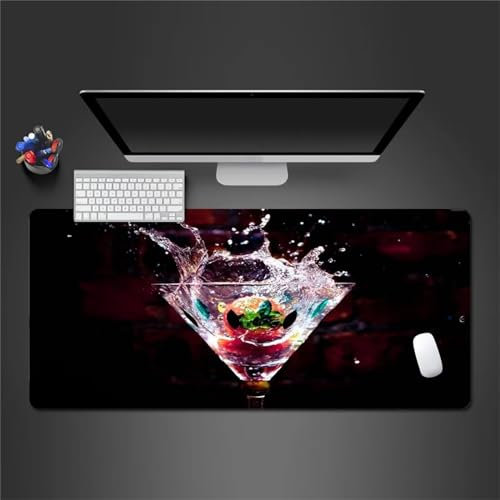 Tapis de Souris Gaming XXL 600x300x2mm,Shaker à Cocktail Grand Tapis de Souris,Base en Caoutchouc antidérapante,Spéciale Améliore la Précision et la Vitesse pour Gamer PC Ordinateur