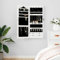 DIGBYS Spiegel Schmuckschrank Wandmontage Weiß 37,5x10x90cm