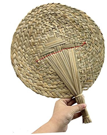 Cabilock 5 Piezas Ventilador De Bambú De Mano Abanico Floral De Mimbre Abanicos Naturales Corazón Abanicos De Palma Admirador Decoración De Madera Artesanía Hecho a Mano Perder